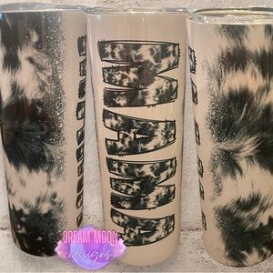 Mama cow print custom tumbler